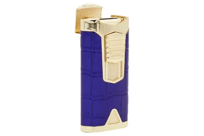 [INTREFX000098] RP STATESMAN CIGAR LIGHTER GOLD & PURPLE  ROCKY PATEL