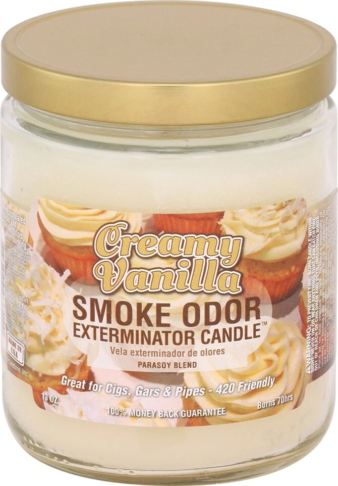 [TEMP0194] CREAMY VANILLA-SMOKE ODOR EXTERMINATOR CANDLE 13 OZ-JAR  