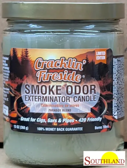 [TEMP0191] CRACKLIN FIRESIDE -SMOKE ODOR EXTERMINATOR CANDLE 13OZ-JAR   LIMITED  
