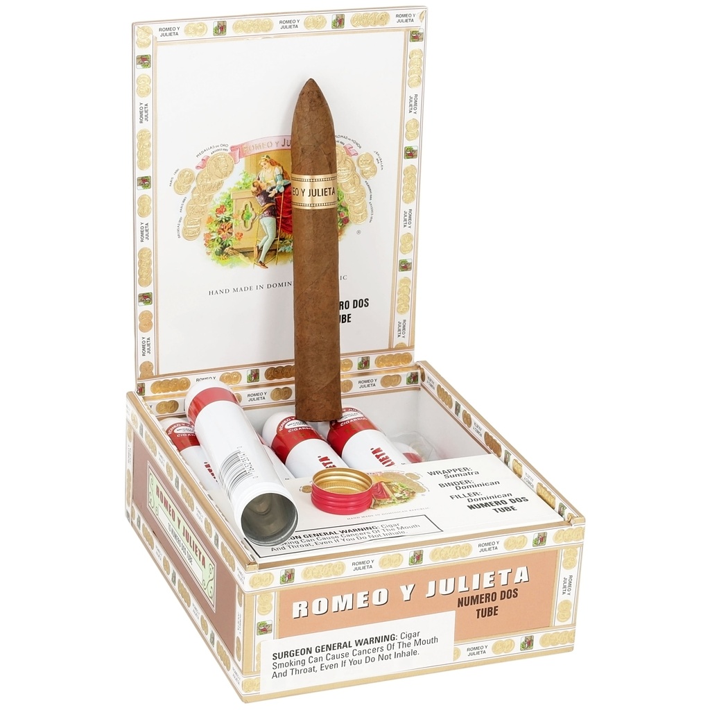ROMEO Y JULIETA 1875 NUMERO DOS EN TUBO BELICOSO (52X61/8) 10
