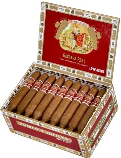 ROMEO Y JULIETA RESERVA REAL LOVE STORY                   (4 ¼" x 46) (25)