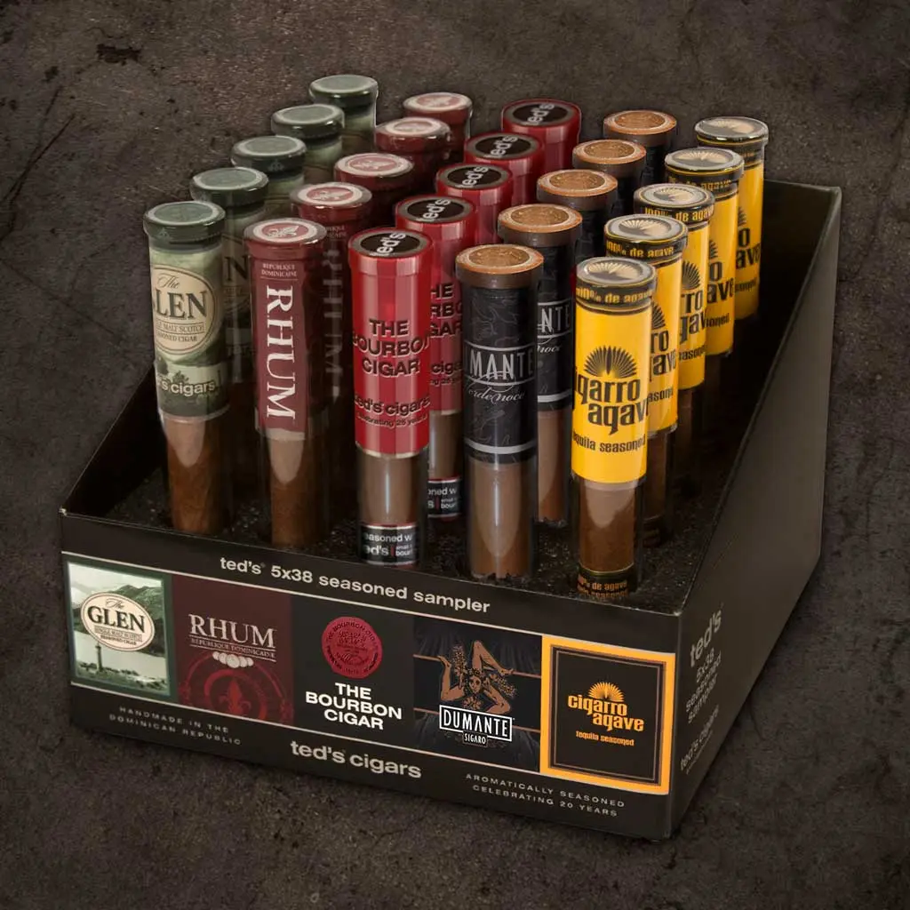 [INTREF010116] TED'S SEASONED SAMPLER PETIT CORONA 5X38  (25)