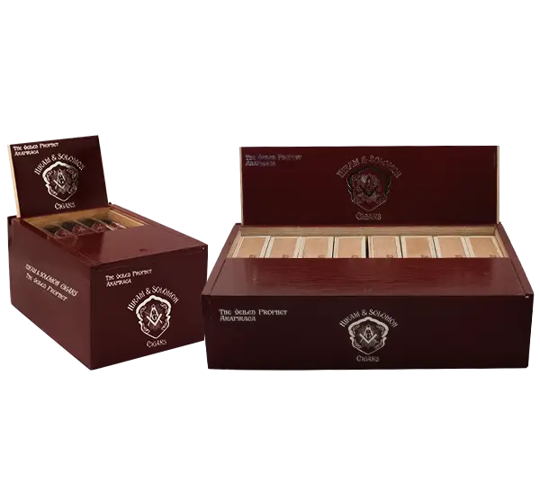 HIRAM & SOLOMON THE VEILED PROPHET GRAND MONARCH 7X60  (20) SPLIT TOP BOXES